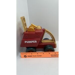 Vintage Buddy L My First Pumper Fire Truck Preschool Handle Toy W/ LADDER !